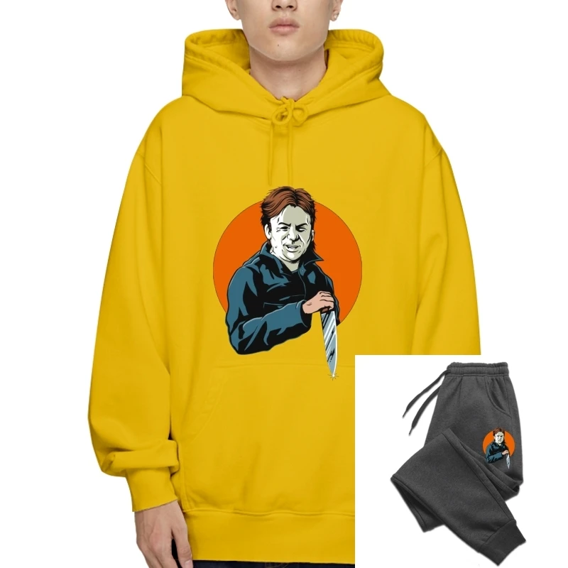 

The Real Myers T-Hoodies Horror Guy Michael Myers Pullover Warm S-3Xl For Youth Middle-Age Old Age Pullover