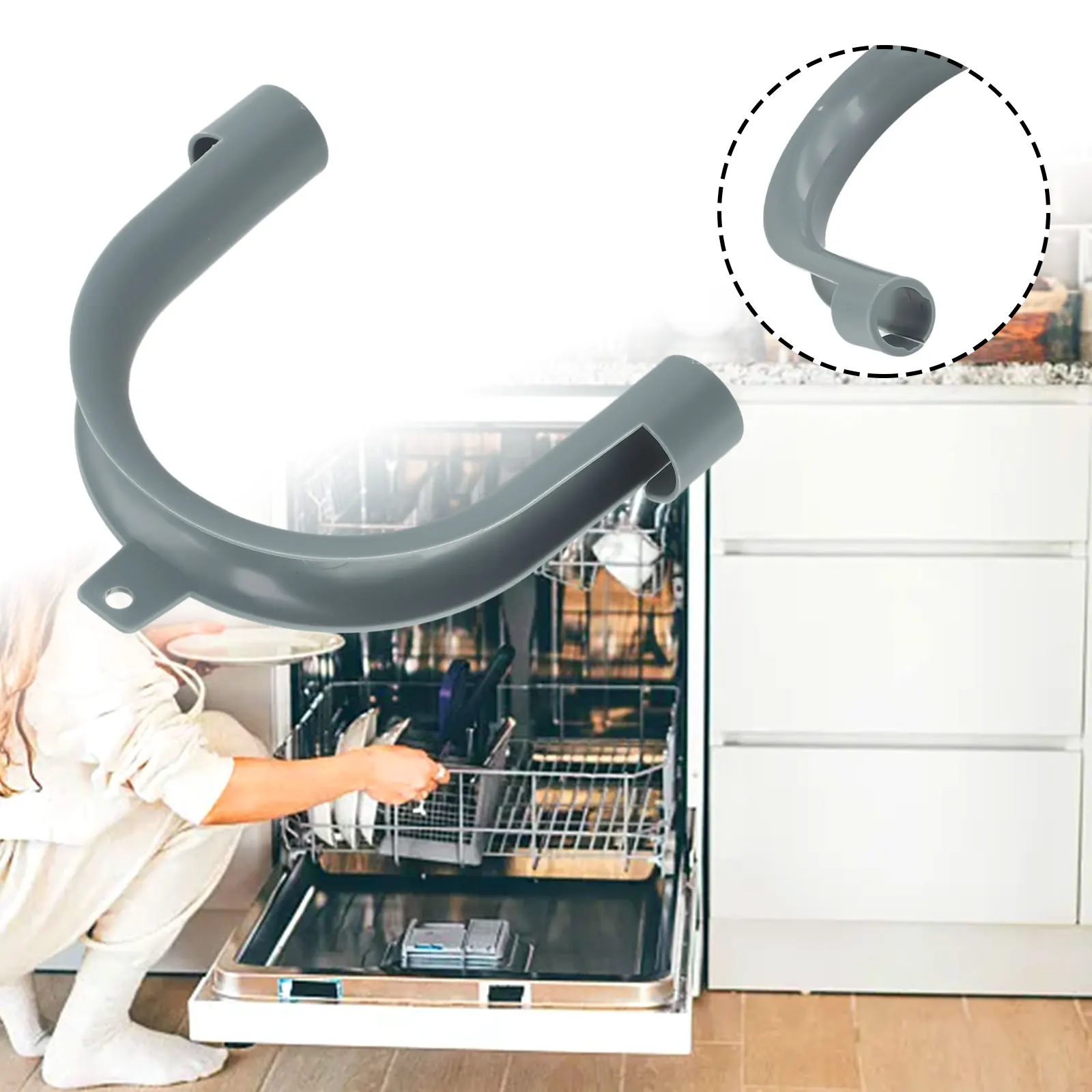U-Shape Drain Hose Guide Assembly Fits All Drain Hose Washing Machine Discharge Clip Holder