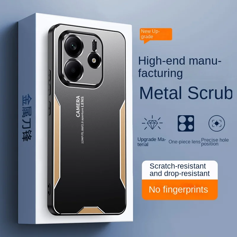Hard Aluminum Alloy + PC Shockproof Protective Back Cover