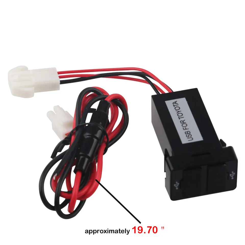 Caricabatterie Auto 12V-24V Con Doppia Porta USB (1A/2.1A), Universale Per Toyota