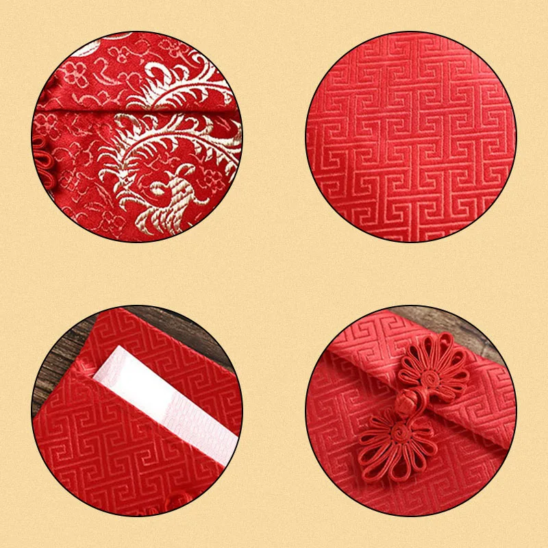 Dragon and Phoenix Red Packets Wedding Engagement Gift Money Bag Brocade Red Envelope Spring Festival New Year Gift 2025 CNY