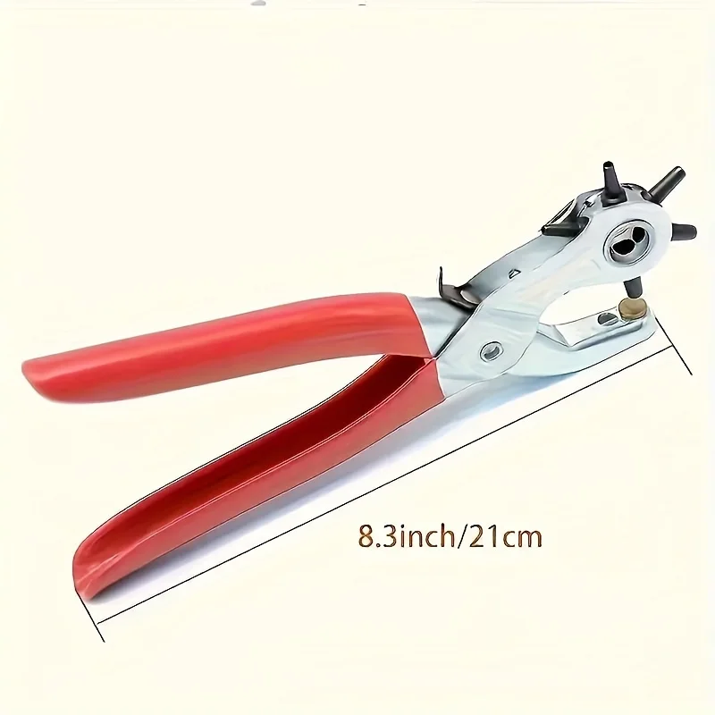 Revolving Leather Hole Punch Plier Multi-Size Puncher Tool for Belts Watch Bands Straps Eyelets-Comfort Grip Handle hole punching tools,leather punch