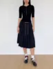 Women Drawstring  Pleated Batavia Midi Skirt 4