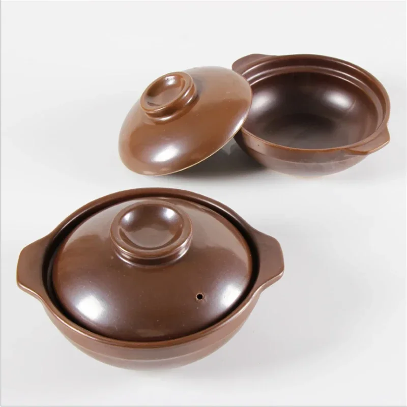 650ml 900ml Casserole Rice Noodle Porridge Milk Soup Clay Stew Earthenware Cooking Pot Decoct Chinese With Handle Ear Clay Pot electric cooking pot