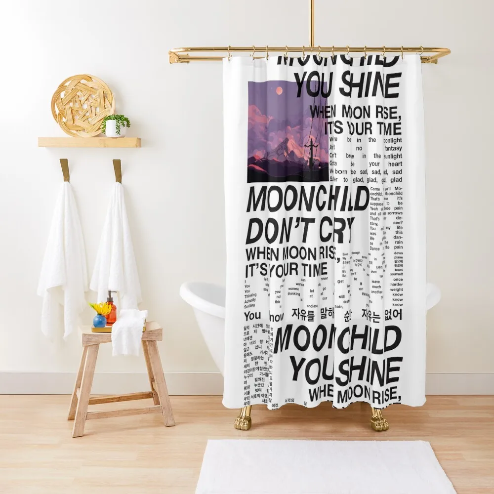 

MOONCHILD Shower Curtain Bathroom Fabric In The Bathroom Waterproof Fabric Shower Curtain