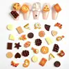 Creative Bear Ice Cream Chocolate Nail Art Accessories Cute Simulated Smile Sandwich Star Biscuit Dessert Nail Charms DIY Nails 3
