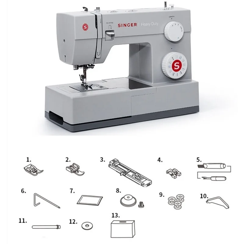  SINGER  Heavy Duty 4423 Machine with Accessory Kit, Including  9 Presser Feet, Twin Needle, and Case : Everything Else