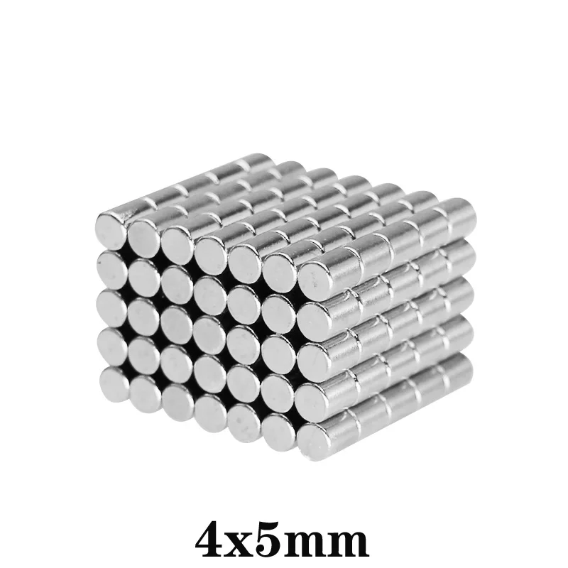 

50pcs 4x5 mm Powerful Magnets disc 4mmx5mm Permanent Small Round Magnet 4x5mm Fridge Neodymium Magnet Super Strong 4*5 mm