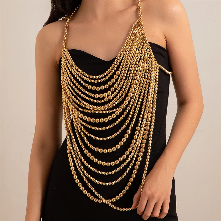 Ingemark Boho Tassel Imitation Pearl Bridal Shoulder Chain Necklace for  Women Multilayer Bridesmaids Rave Jewelry Accessories - AliExpress, image size:930x930