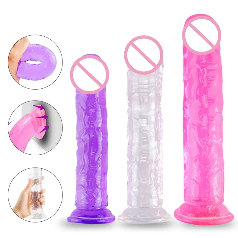 Sex Toys Flexible Realistic Dildo With Strong Suction Cup For Woman