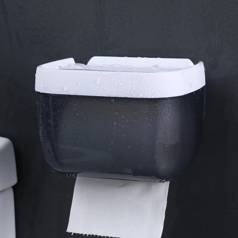 Lofekea Toilet Paper Roll Holder Wall Mount Bathroom Toilet Tissue Holder with Mobile Phone Storage Shelf