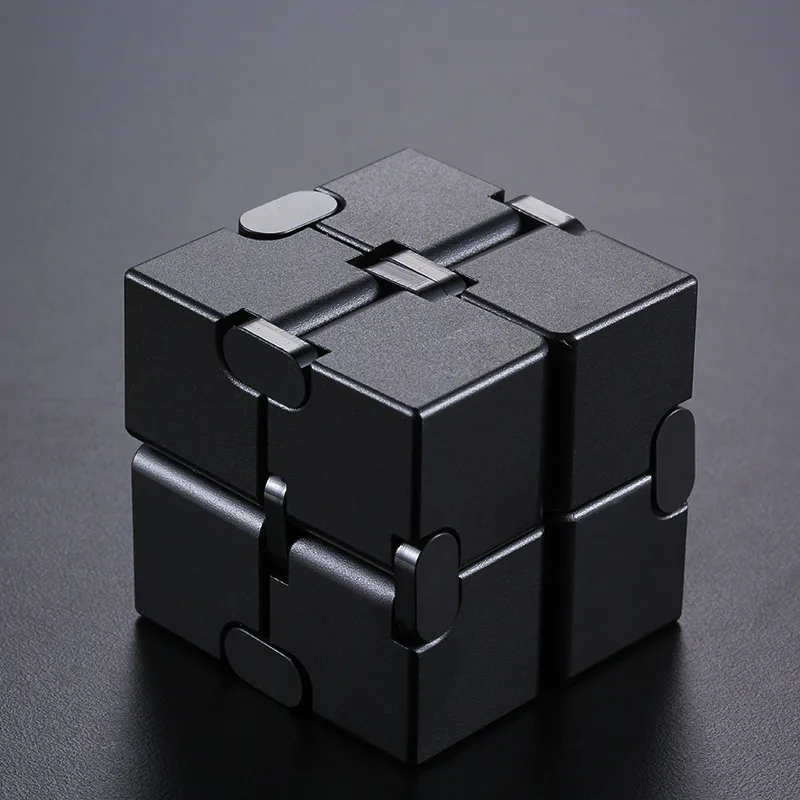 Infinity Cube Aluminum Alloy Sturdy Heavy Finger Flip Metal Fidget Toys Adults And Kids Anxiety Stress Relief ADHD ADD Gadgets