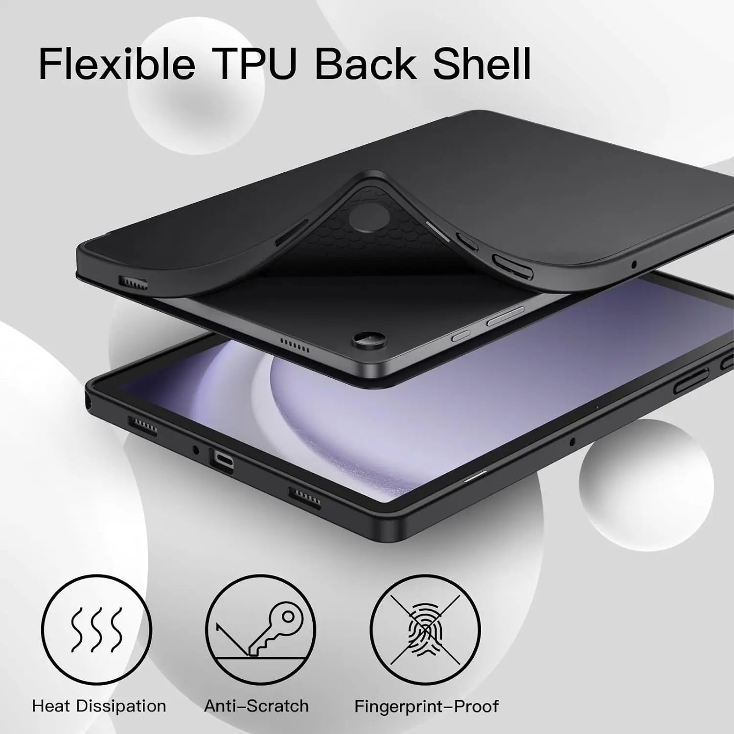 Tri-Fold Magnetic Stand PU Leather Protective Tablet Case, 2023 Edition, 8.7''