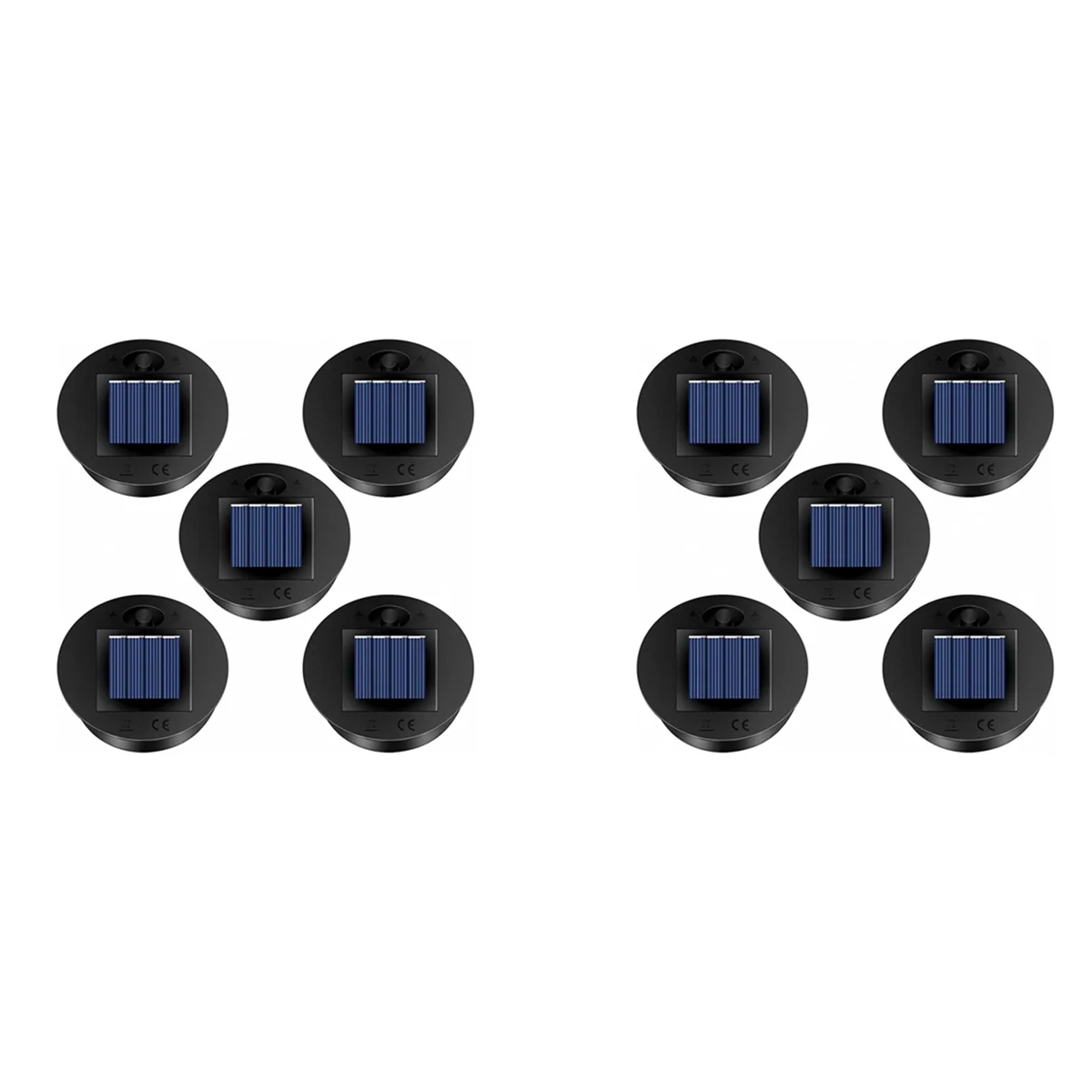 A10I 10팩 교체용 태양광 부품(상단 크기 2.76인치, 하단 크기 2.36인치), 7루멘 따뜻한 흰색 LED 방수