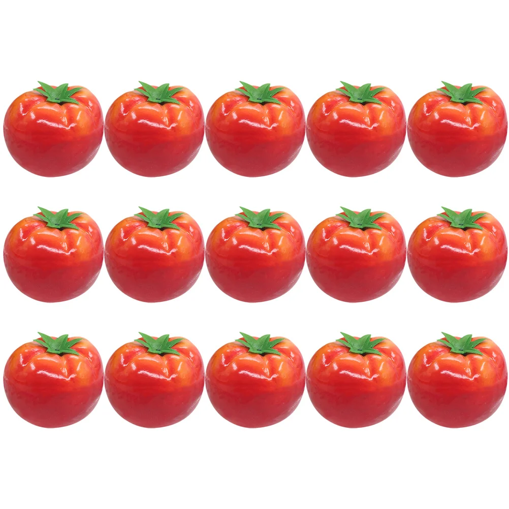 

15 Pcs Artificial Tomato Fake Model Photo Prop Simulation Vegetables Foam Decoration