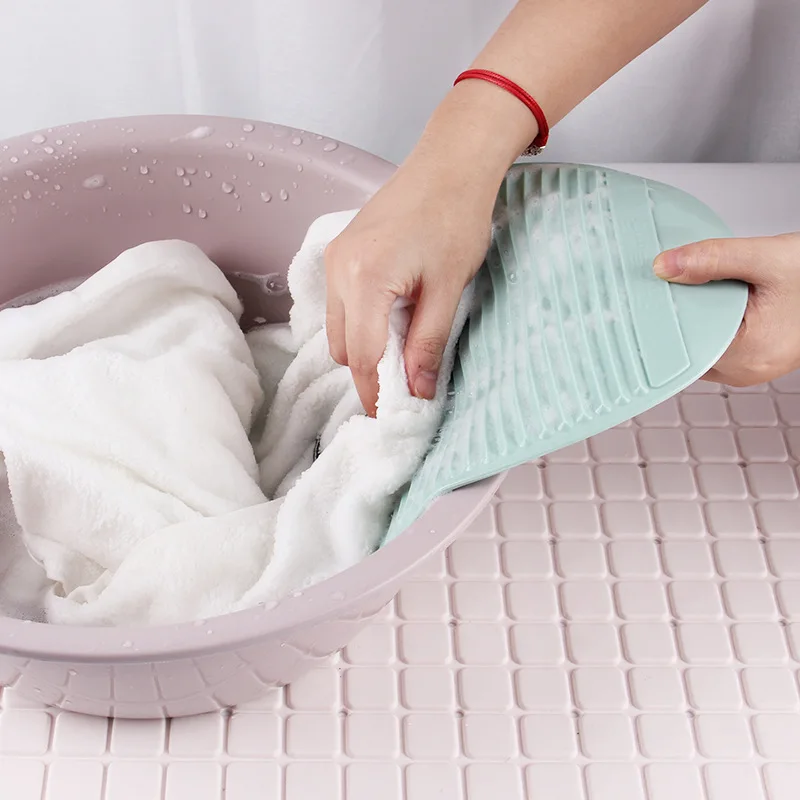 Creative Soft Rubber Washboard Portable Small Washboard Mini Anti-slip Laundry Mat Foldable Soft Laundry