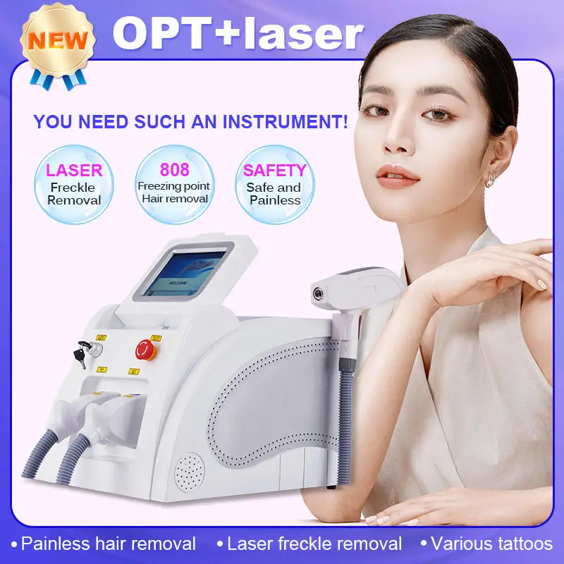 2024 New Portable IPL OPT ND YAG Laser Hair Remover 2 in 1 Laser Picosecond Tattoo Removal Beauty Machine