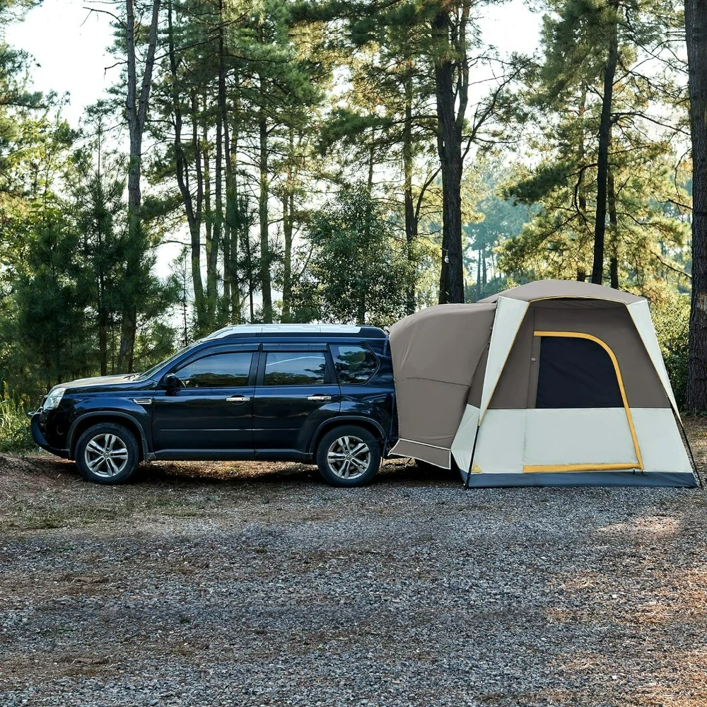

Tent with Movie Screen Weather Resistant Portable for Car SUV Van Camping, Includes Rainfly and Storage Bag, tents
