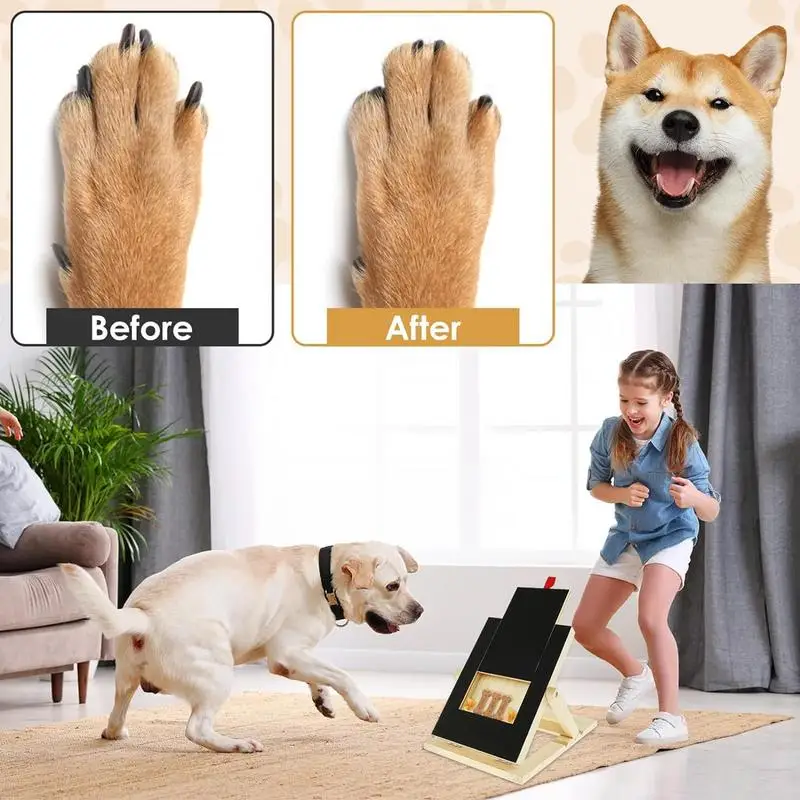 Dog Nail Scratch Board Non-Slip Adjustable Trimming Tool for Puppy Dogs Black Nail Filing