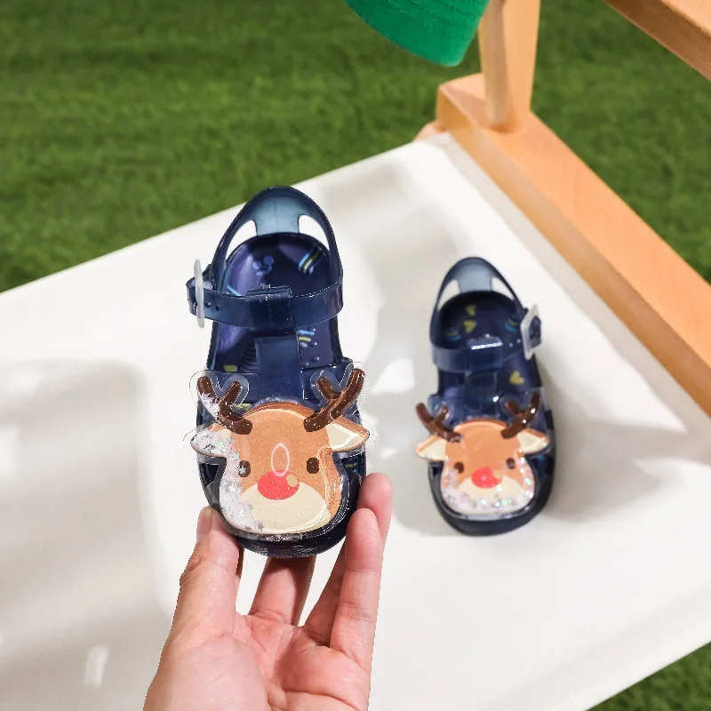 Fashion Girls' Sandals Summer Boys' Shoes Anti Slip Kids Sandals Soft Soled Girls' Shoes Minimalist Baby Crystal Shoe