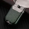 New HONEST Creative Blue Flame Torch Lighter Metal Plating Turbine Windproof Butane Lighter High-end Gift Men's Smoking Tools 6