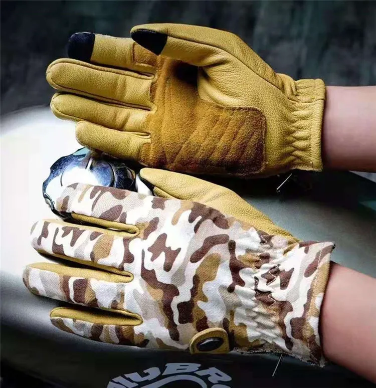 

Uglybros Camouflage Safety Protective Motorcycle Comfortable Non-slip road Driving Leather Motorbike Gloves Guantes Motocross