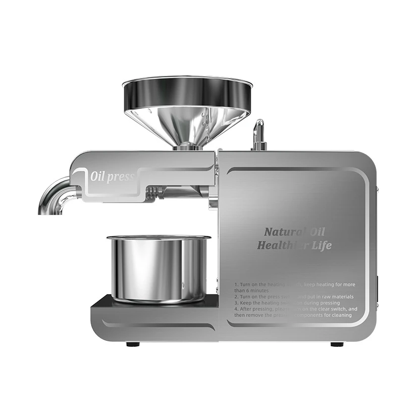 Oil Press Machine Commercial Grade Home Automatic Oil Press Machine Oil Expeller Extractor Steel Stainless 6