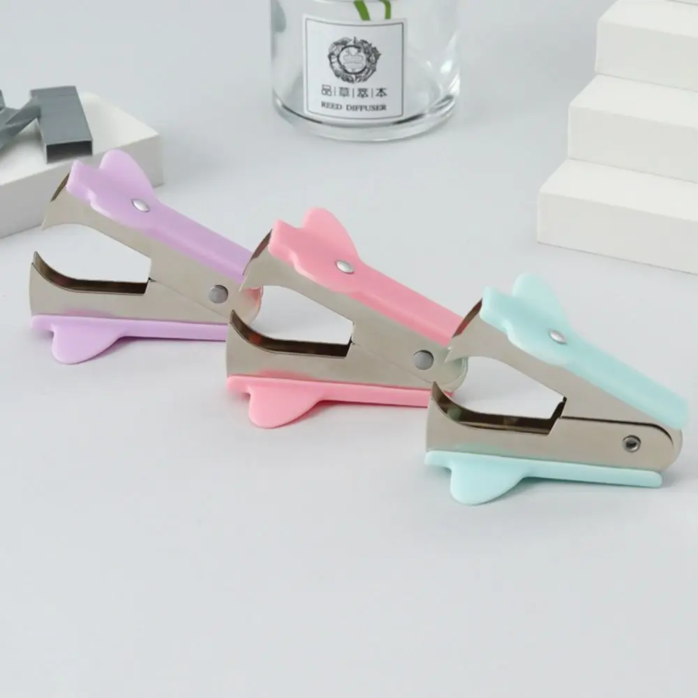 Macaron Color Mini Staples Remover Staples Removal Tool Multifuntional Staples Puller Less Effort Nail Out Staple Extractor