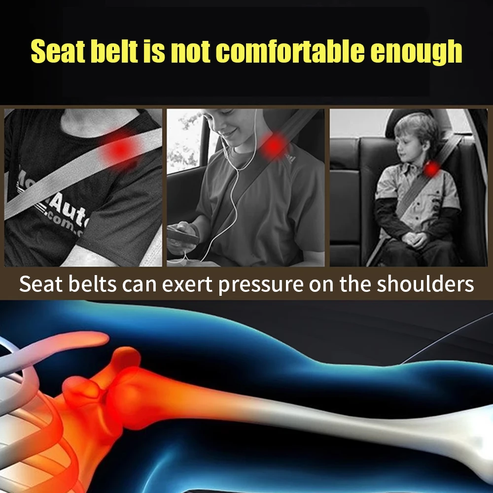 Premium Car Seat Belt Strap Protector Pads - Enhanced Comfort and Style