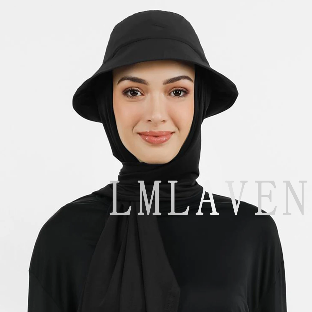 Musilm Women Chiffon Hijab With Bucket 