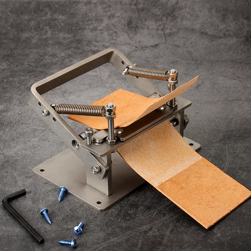 

DIY Leather Thinner Tool Leather Shovel Thinner Handmade DIY Stainless Steel Belt Vegetable Tanned Leather Thinner Machine