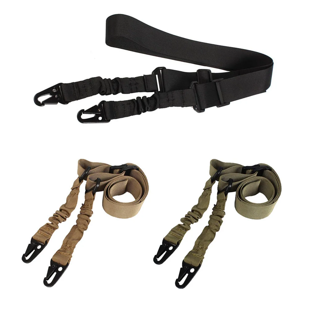 

Tactical Shot Belt Hunting Accessories Tactical Gear Tactical Double Point Gun Sling Shoulder Strap Rifle Rope Belt with Metal