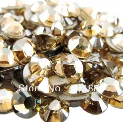 Premium Grade Crystal Non - Hotfix Rhinestones for 3D Nail Art and DIY Fashion Projects (Gold Shadow)