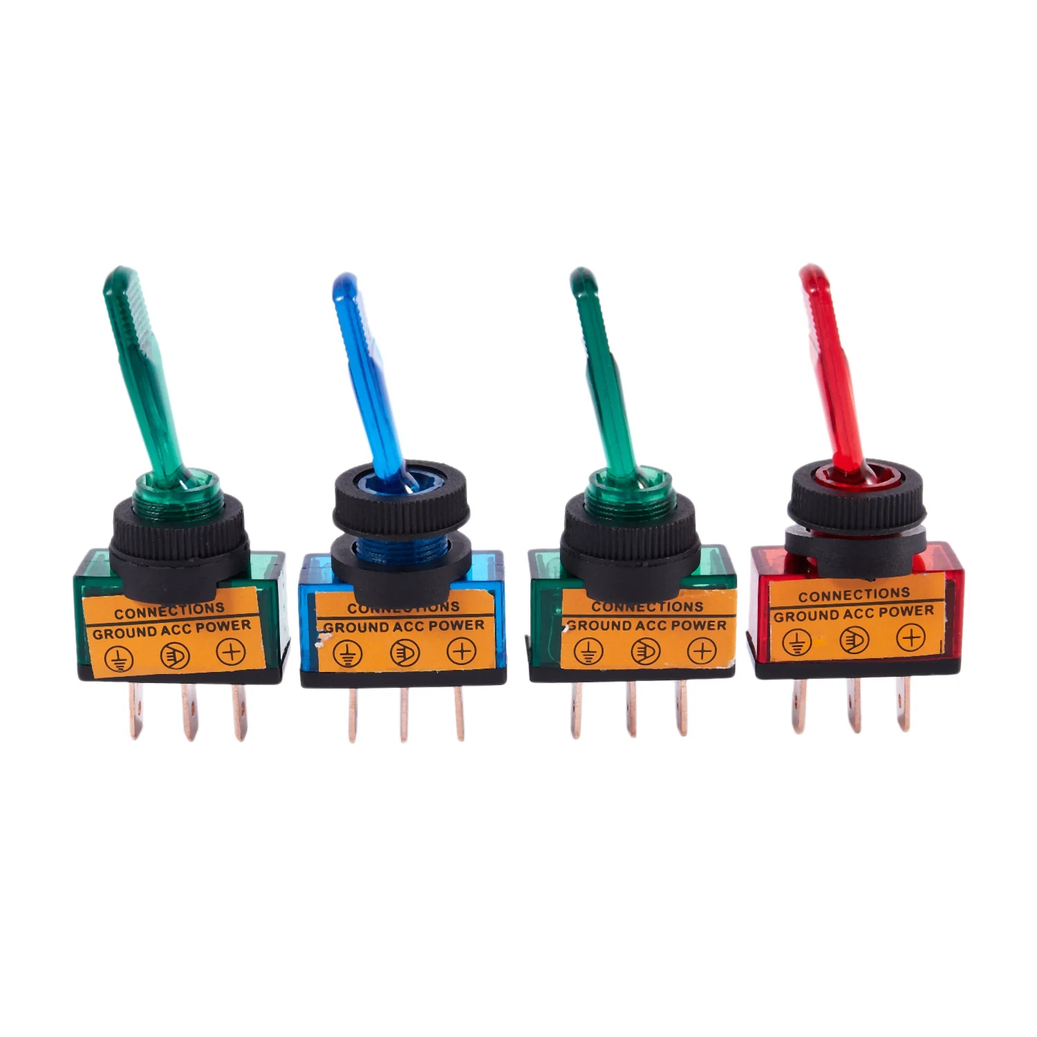 

4PC 12V DC 20A LIGHT ILLUMINATED TOGGLE SWITCH CONTROL CAR BOAT DASH SPST ON/OFF