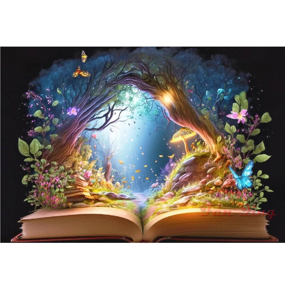 Aesthetic Trees And Books – Diamond Painting