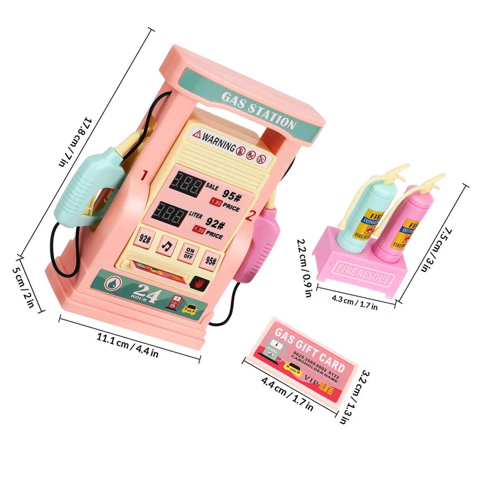 어린이를 위한 시뮬레이션 주유소 현실적인 미니어처 플레이 하우스 인터랙티브 주유 놀이 세트 교육용 세차 도구