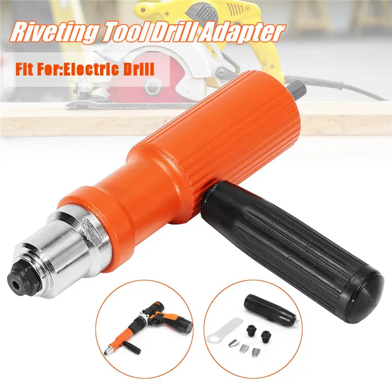 

Riveting Tool Drill Adapter Upgraded Electric Rivet Nut Gun Cordless Riveter Adaptor For 2.0-4.8mm Riveter Guns Electric Drill