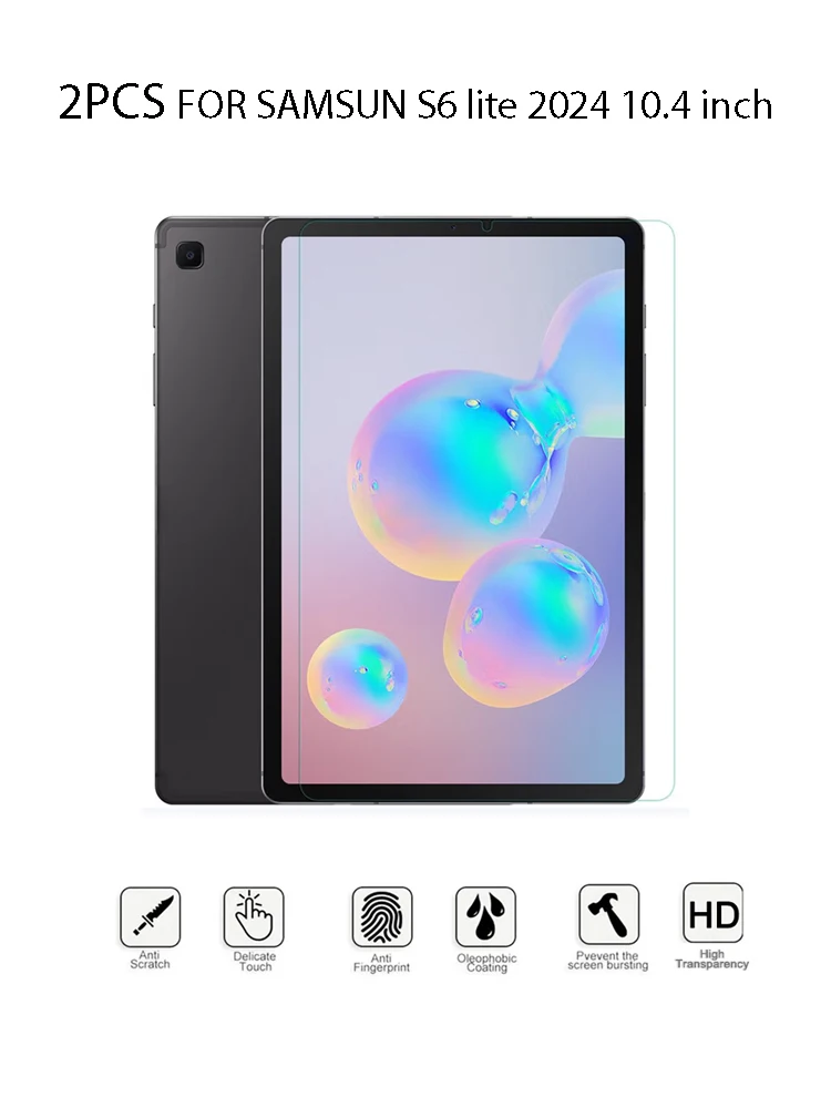 Tempered Glass Screen Protector 2PCS For Samsung Galaxy Tab S6 lite 10.4 inch SM-P620 SM-P625 Tablet HD