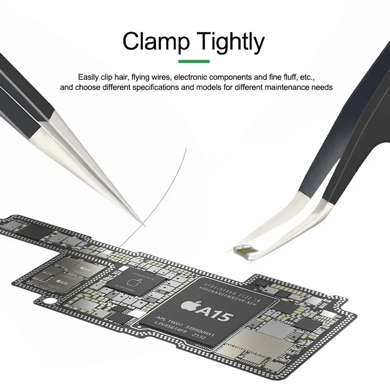 RELIFE RL-ESD-11/15 Anti-Static Antimagnetic Precision ESD Tweezers Electronic Phone Motherboard flying wire Repair Tools