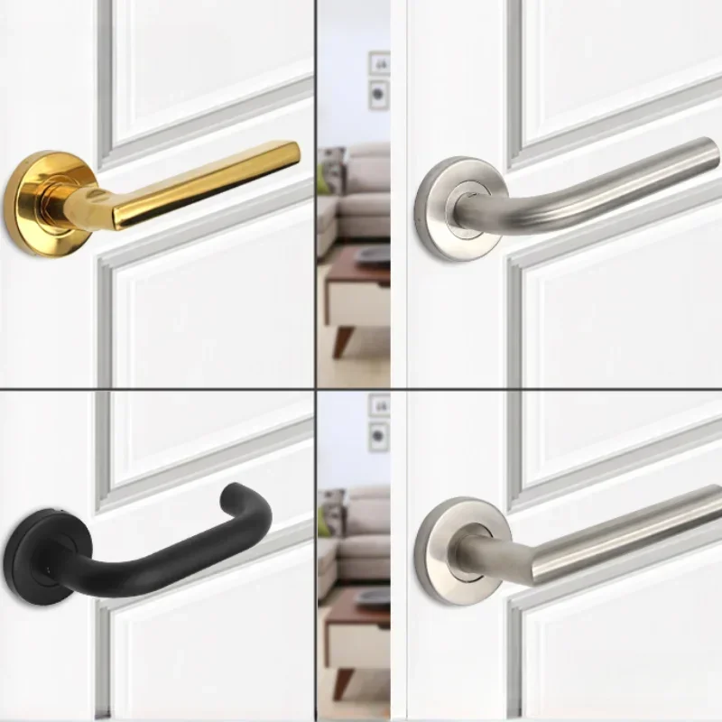 1PC-304-stainless-steel-door-handle-simple-wooden-door-handles-for-interior-doors-Without-Lock ...