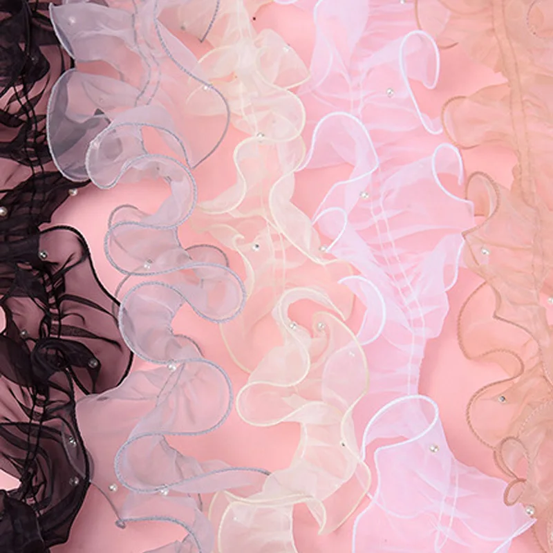 

Женская жемчужная кружевная лента, ручная работа, цветочное украшение, аксессуары для волос