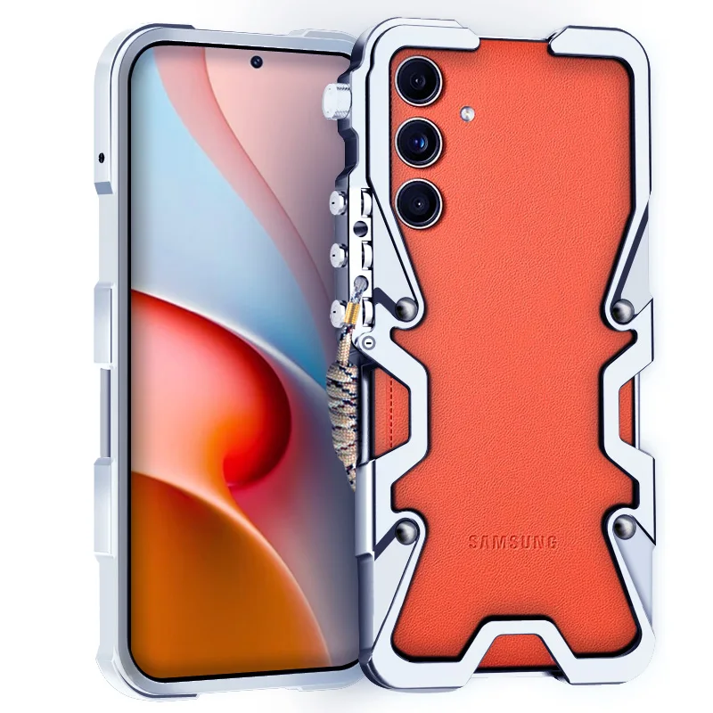 

Бронированный винт металлическая рамка противоударный чехол для Samsung Galaxy F55 C55 4G 5G M15 M55 алюминиевый бампер чехол Fundas