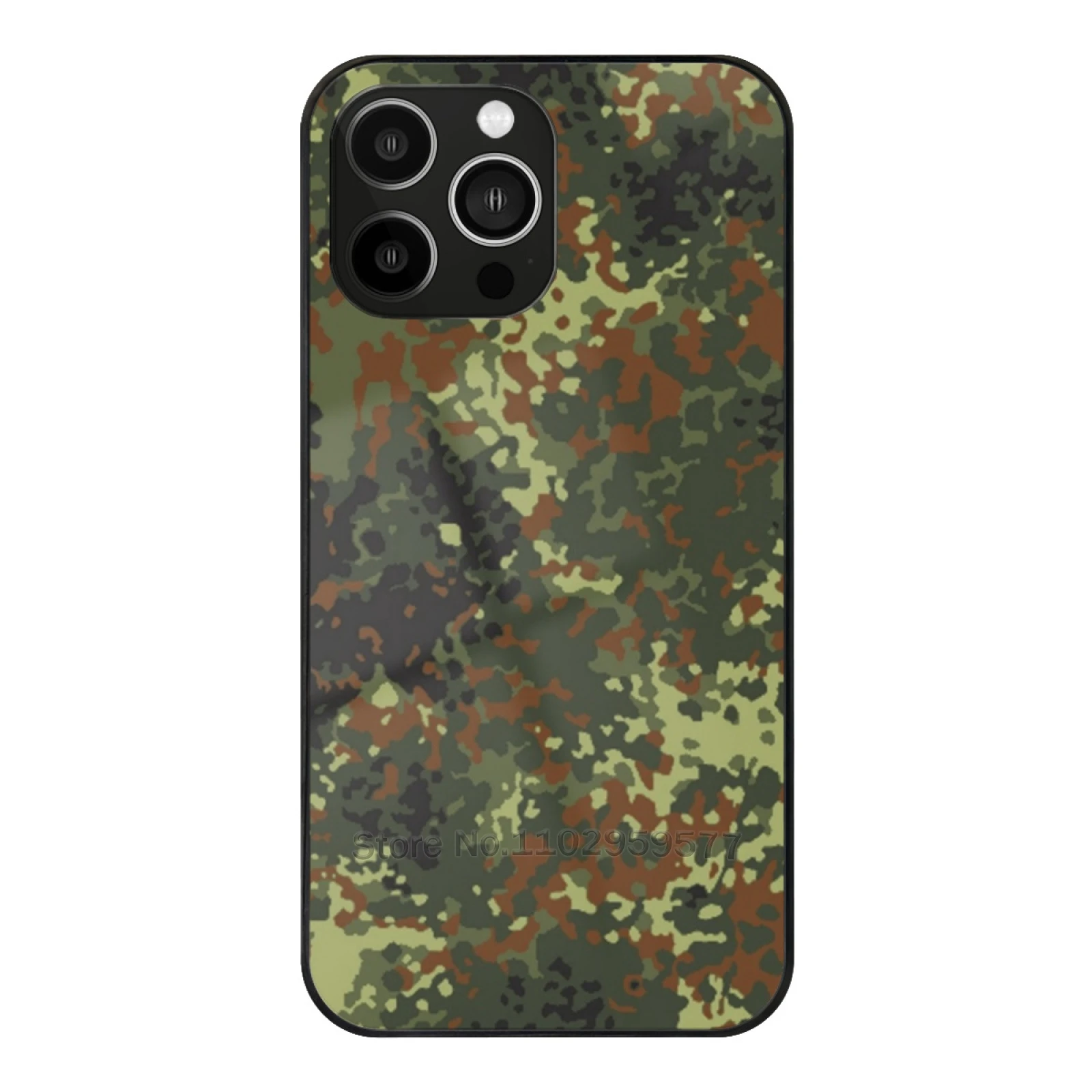 

Flecktarn Camo Soft Glass Case For Iphone 15 14 13 12 11 Pro X Xs Xr 7 8 Max Mini Cover Flecktarn Camo Camouflage German German