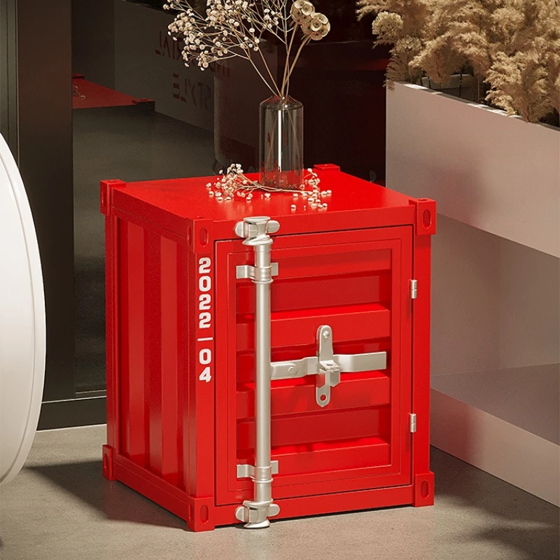 

Customized Industrial Style Iron Locker Simple Mini Bedside Cabinet Small Cabinet Bedroom Bedside Table