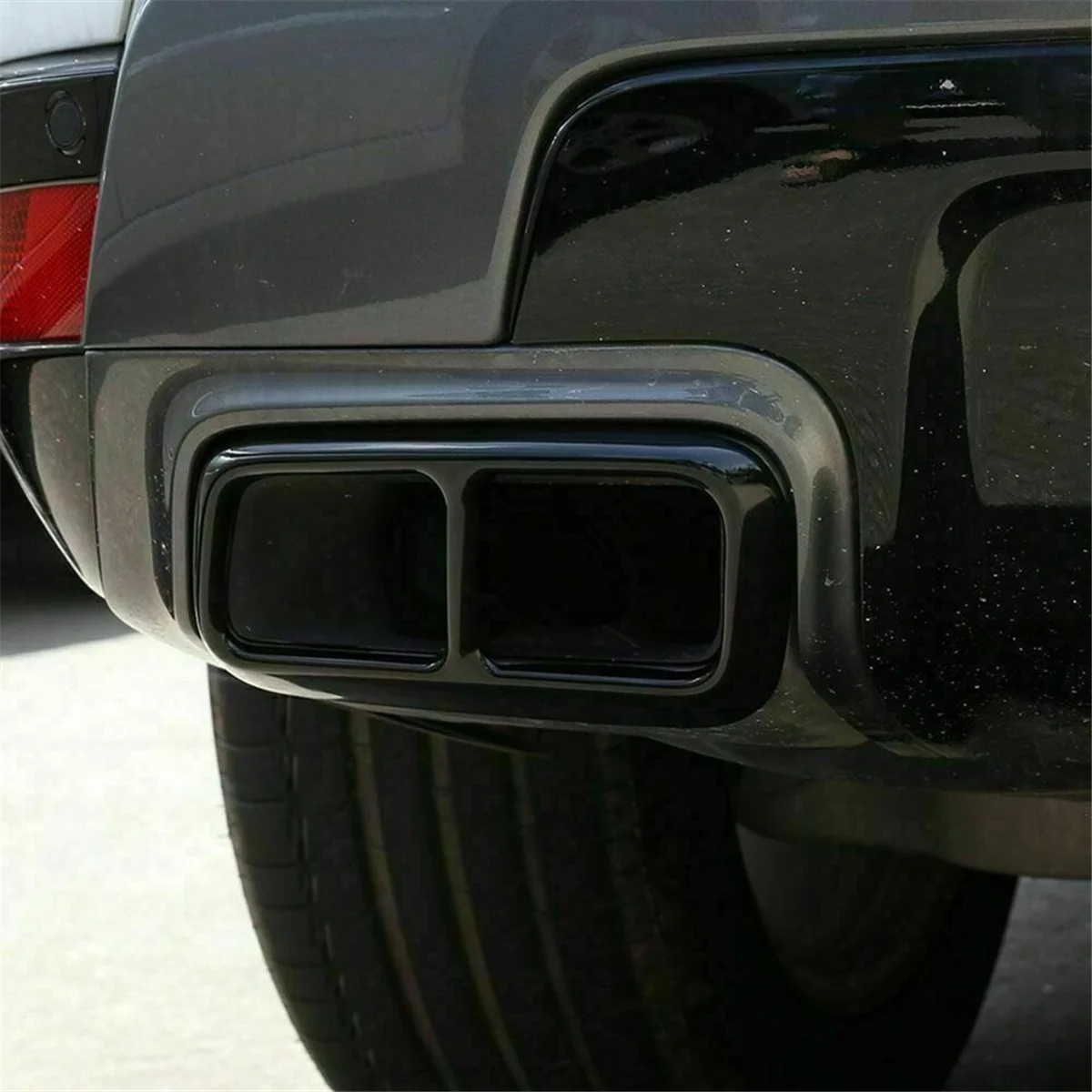 Car Tail Throat Trim for Range Sport-Exhaust Pipe Cover Tail Pipe Cover Trim Gloss Black