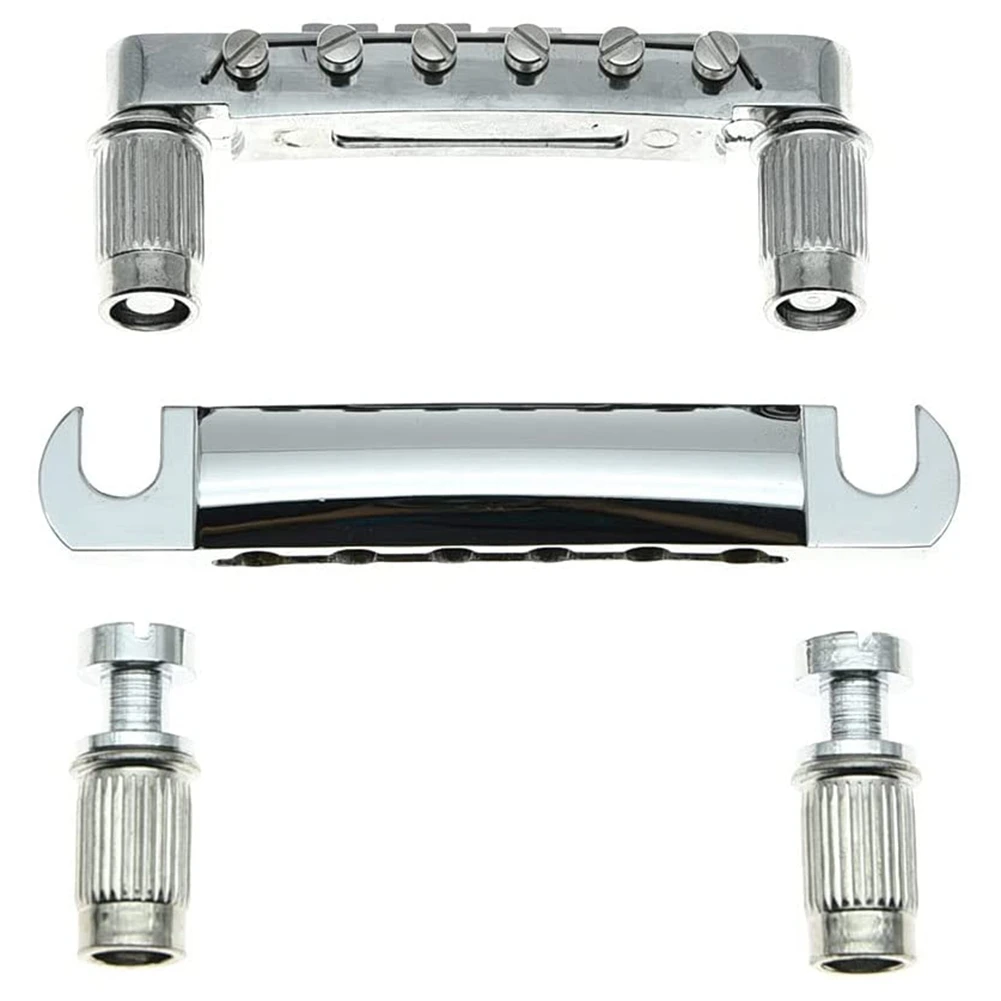 

Мост Tune-O-Matic и заглушка с шипами, набор для искусственного моста, стиль Les Paul LP ABR-1, серебристый