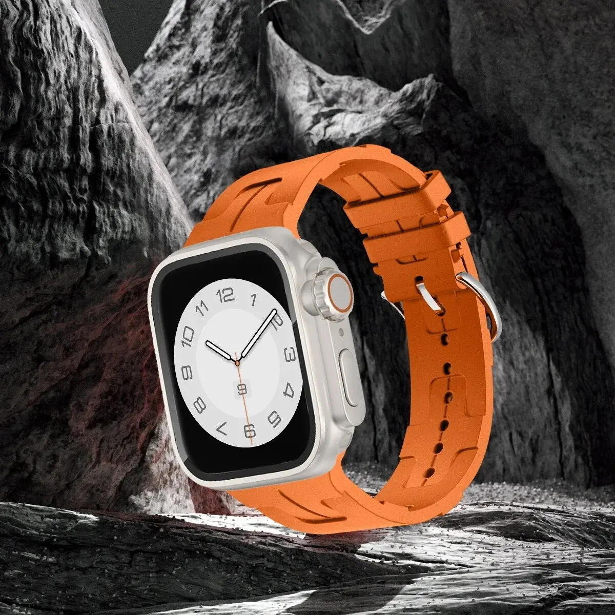 Premium Silicone Band with Ultra Case for Apple Watch - High-Quality Strap and Protective Bracelet