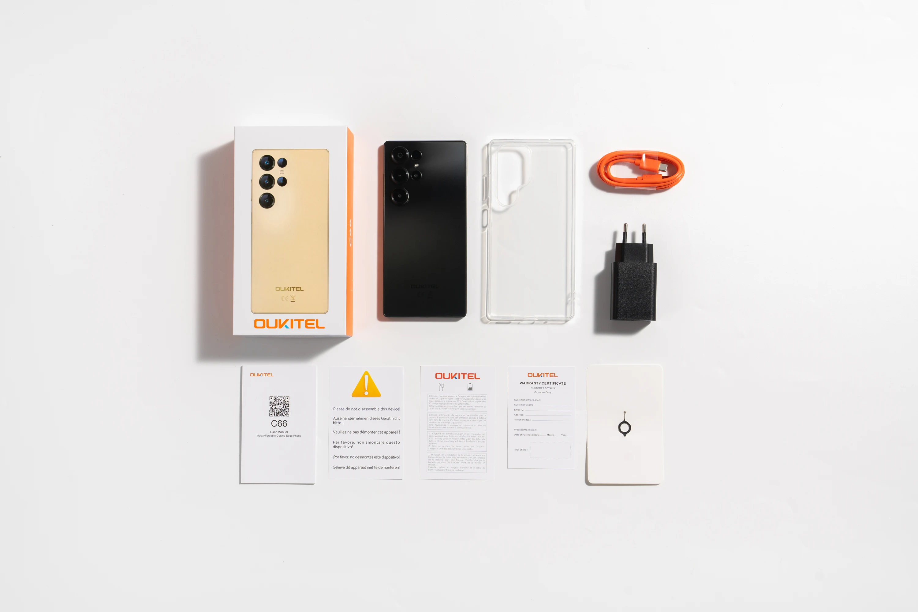 6,73 Zoll Oukitel C66 Ultradünn Smartphones 24GB+256GB Android 16