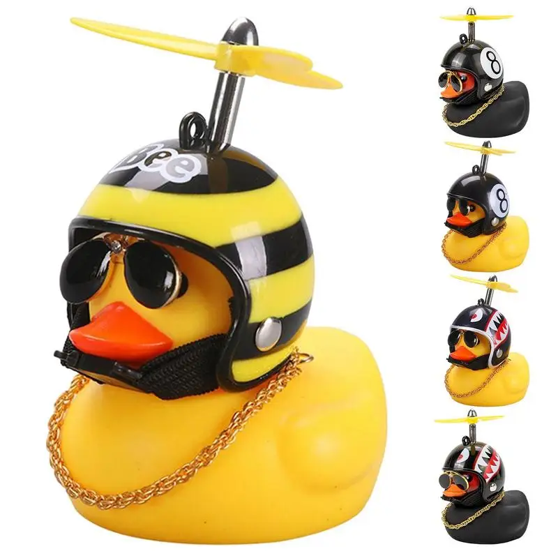 

Rubber Duck Pendant Black And Yellow Duck Road Bike Motor Ornaments Riding Bicycle Accessories Car Decorations For Cars Trucks