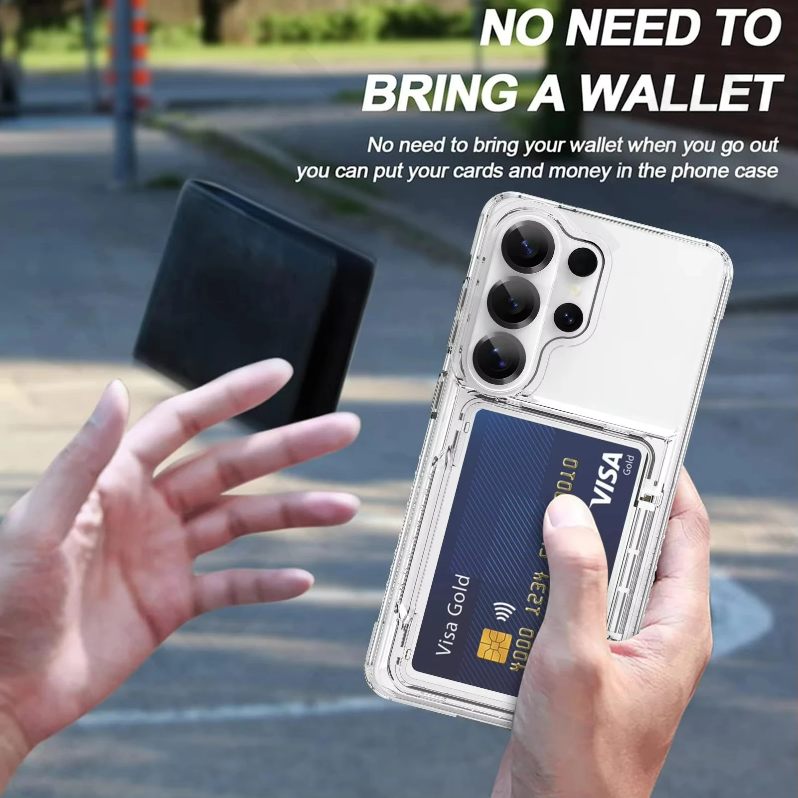 Premium Wallet Case with Card Holder & ID Slot - Scratch-Resistant Rugged TPU Cover